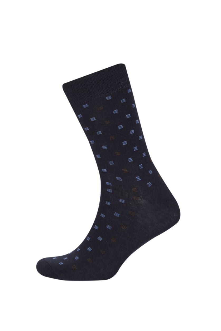 رجال كحلي جوارب طويلة قطن رجالي - 5 قطع