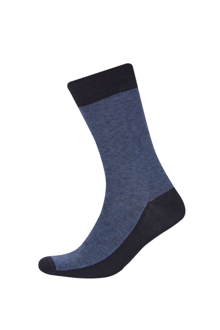 رجال كحلي جوارب طويلة قطن رجالي - 5 قطع