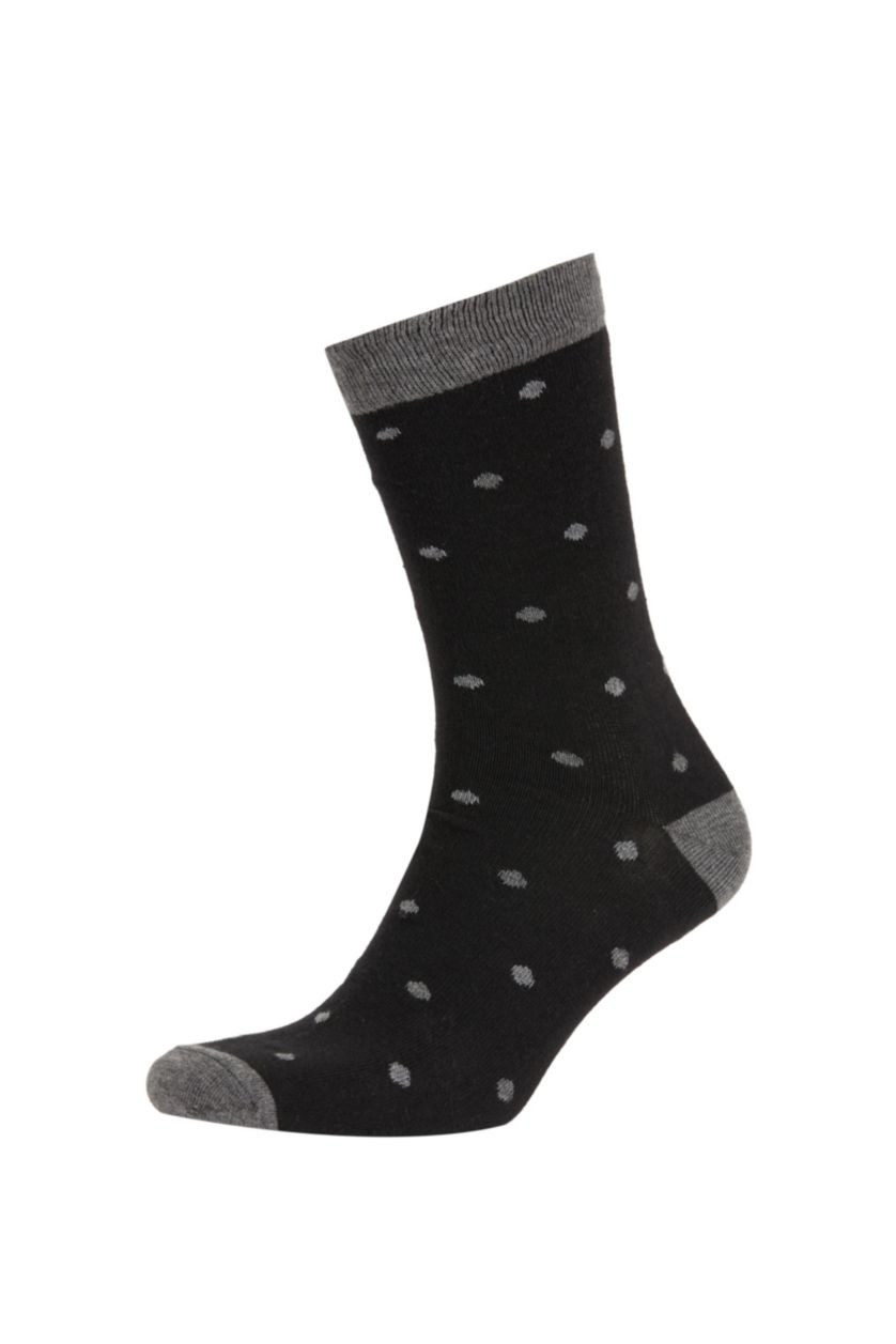 رجال أسود جوارب طويلة قطن - 5 قطع