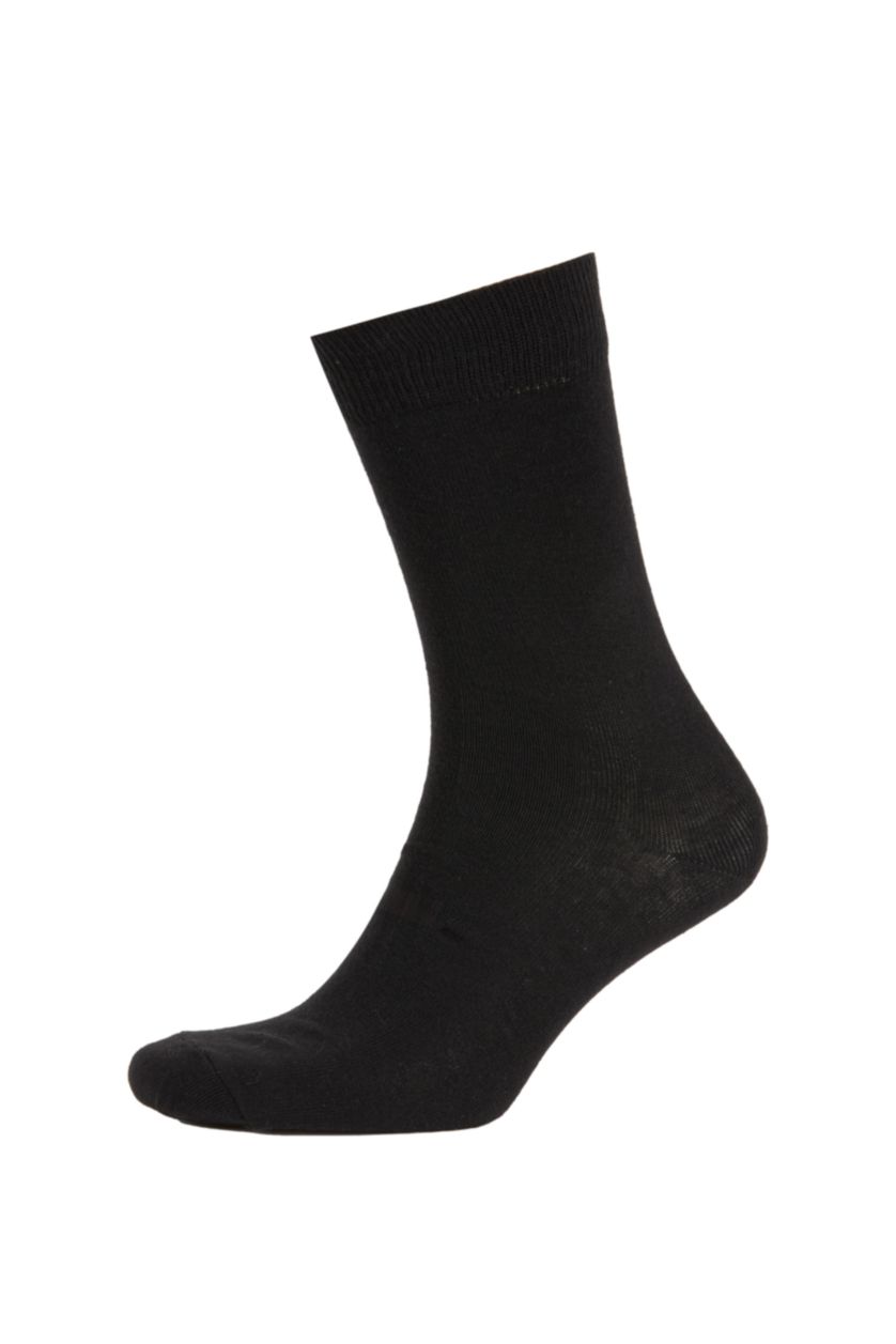 رجال أسود جوارب طويلة قطن - 5 قطع