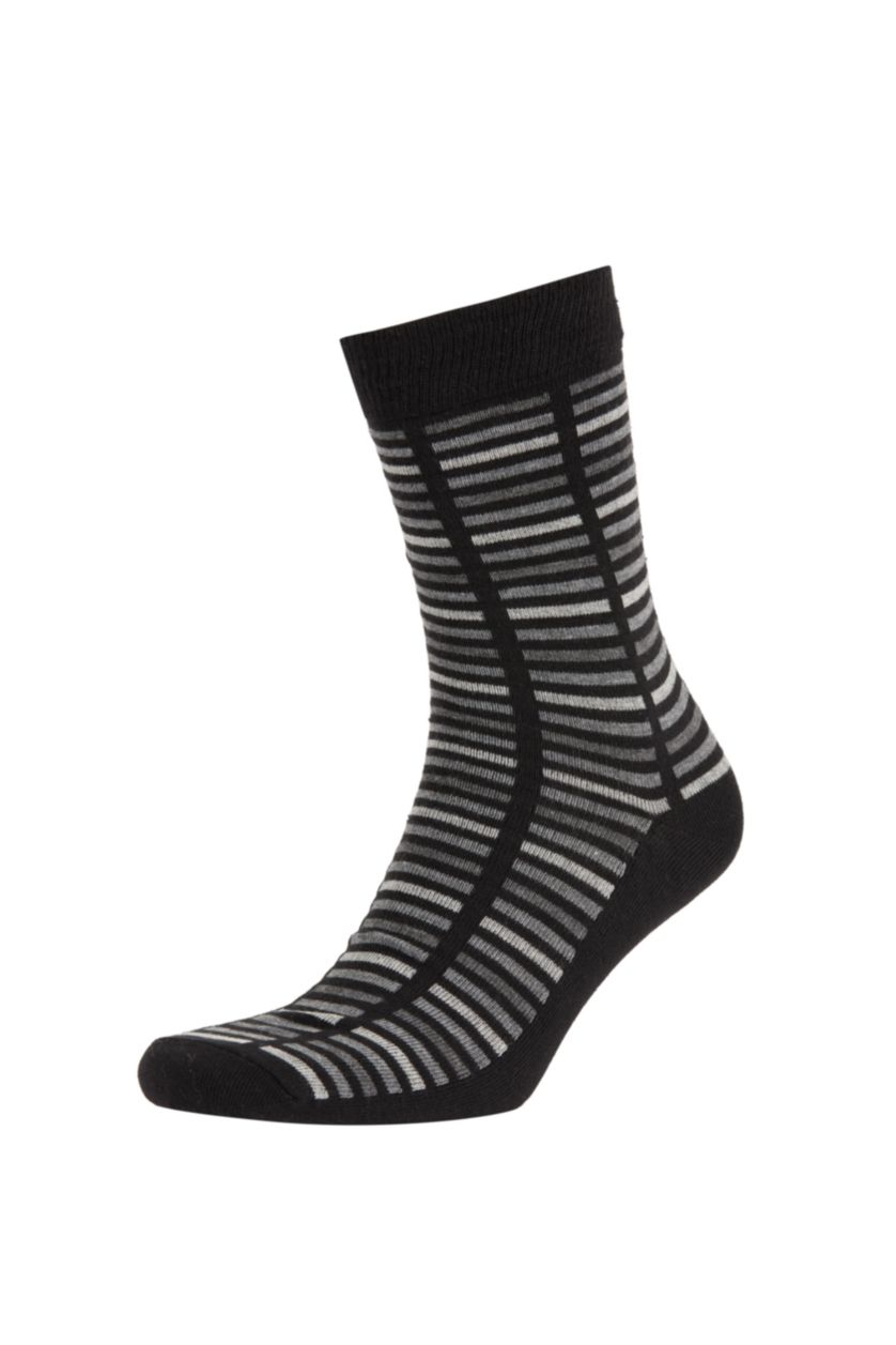 رجال أسود جوارب طويلة قطن - 5 قطع