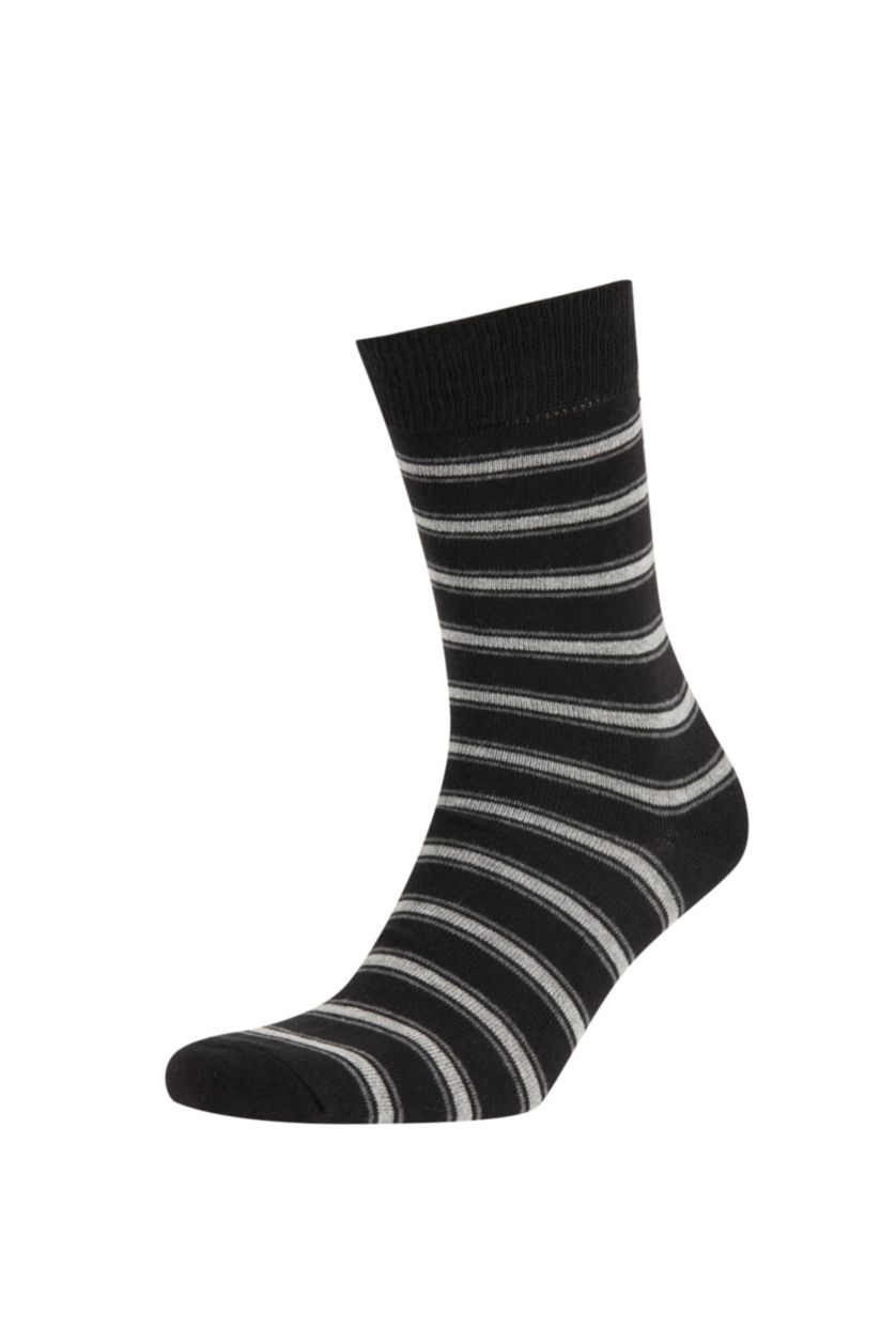 رجال أسود جوارب طويلة قطن - 5 قطع