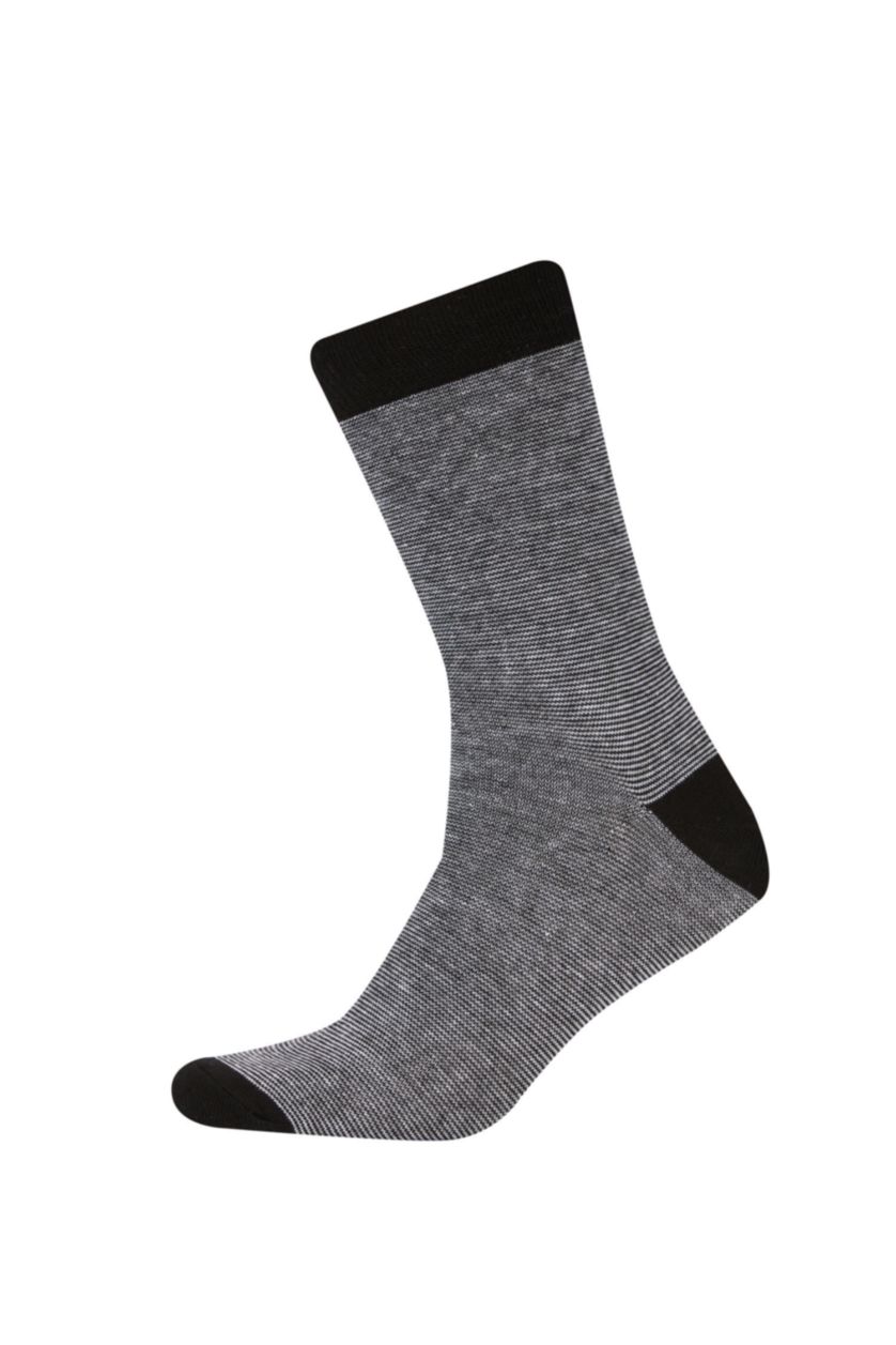 HOMME Noir Ensemble De Chaussettes Longues Coton pour Homme - 5 Pièces