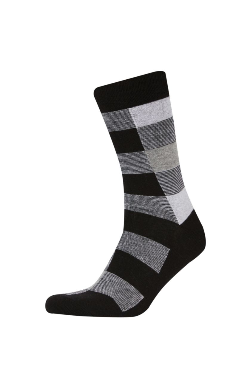 HOMME Noir Ensemble De Chaussettes Longues Coton pour Homme - 5 Pièces