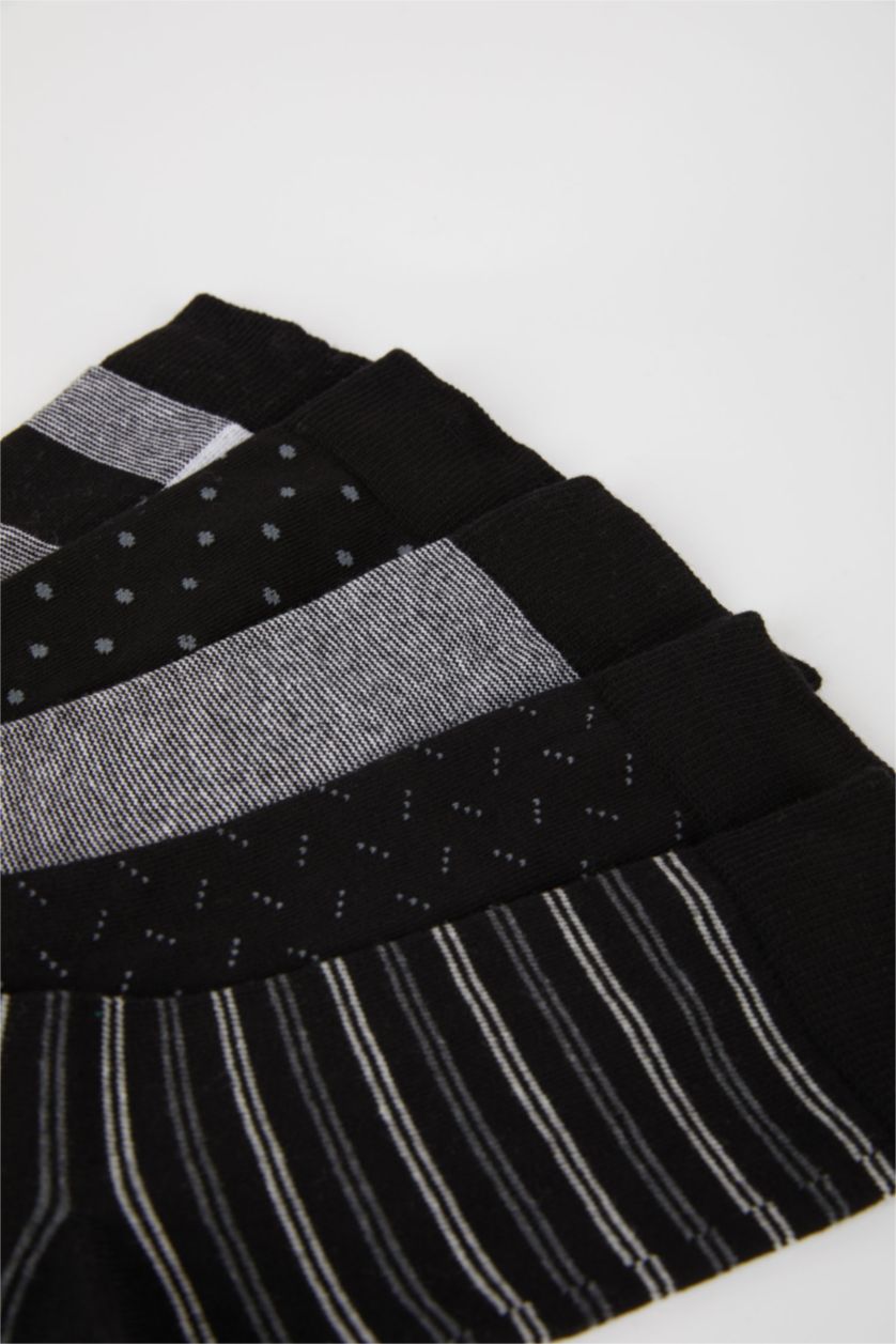HOMME Noir Ensemble De Chaussettes Longues Coton pour Homme - 5 Pièces