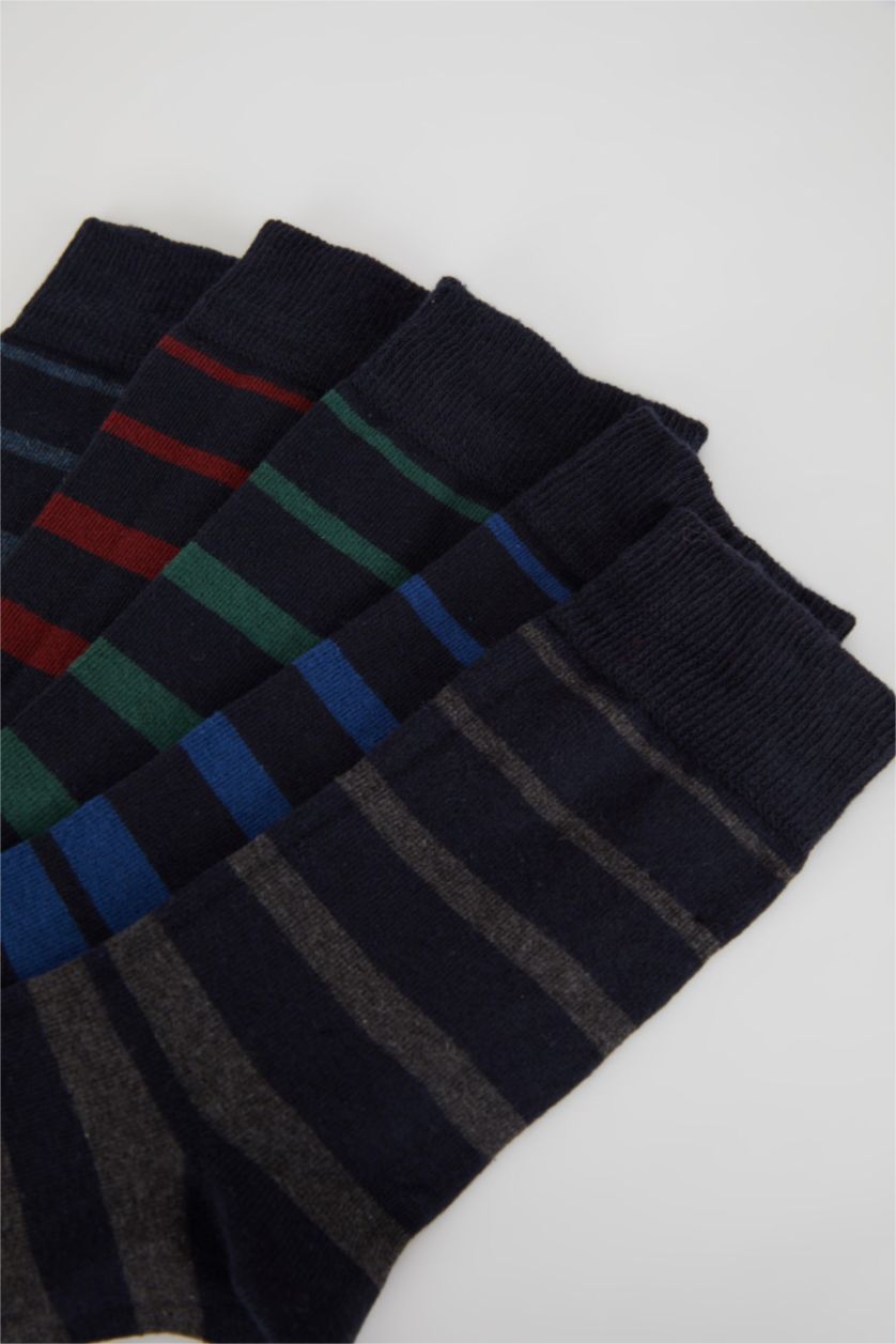 HOMME Noir Lot de 5 paires de chaussettes longues en coton pour homme