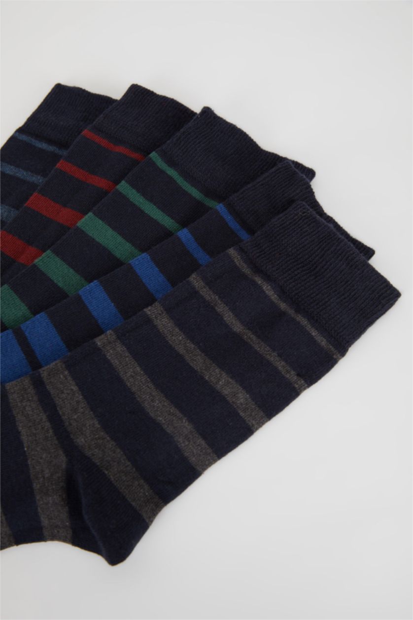 HOMME Noir Lot de 5 paires de chaussettes longues en coton pour homme