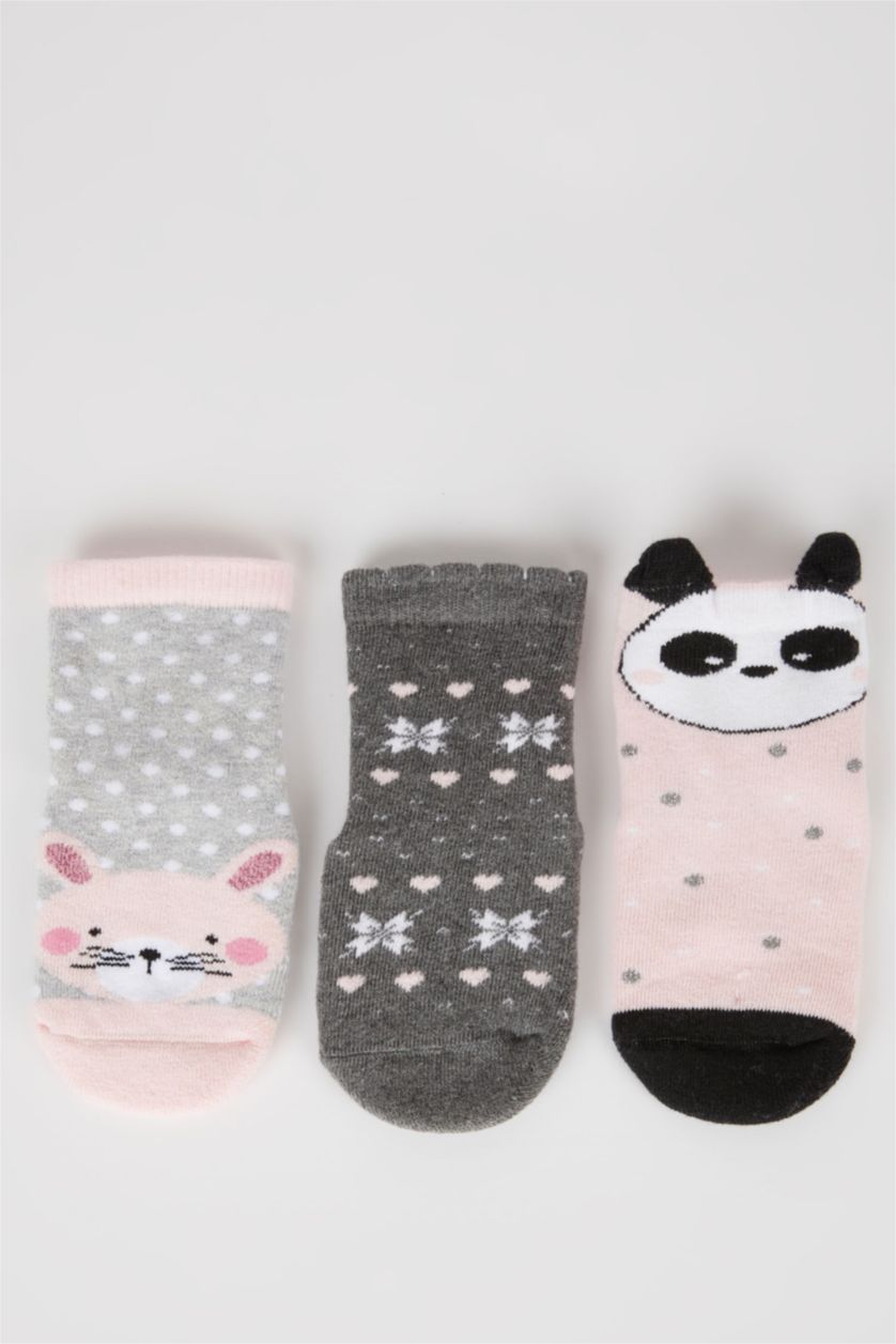 BÉBÉ FILLE Karma Chaussettes Longues Coton Pour Bébé Fille - 3 Paires