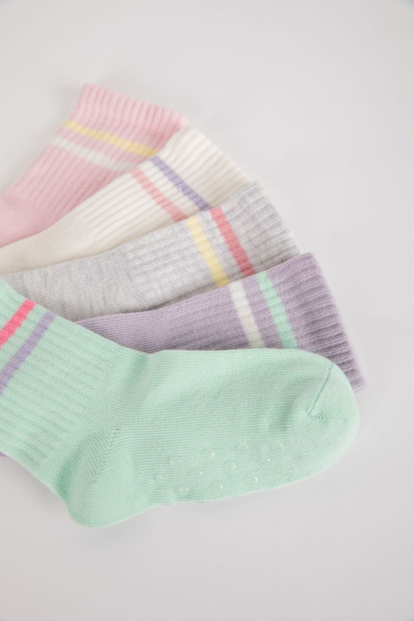 طفلة صغيرة MIXED شرابات طويل بناتي قطن - 5 قطع