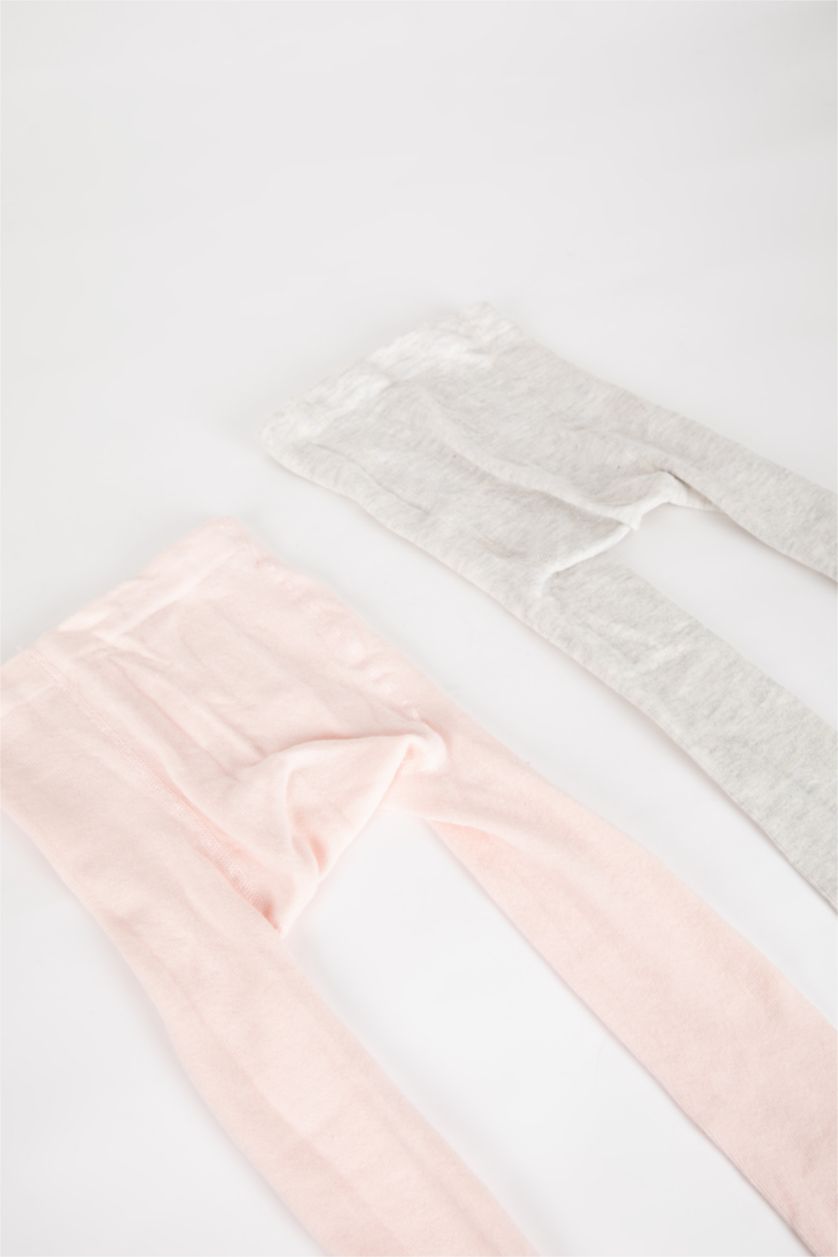 Kız Bebek Karma Kız Bebek Kaydırmaz Taban 2'li Pamuklu Külotlu Çorap