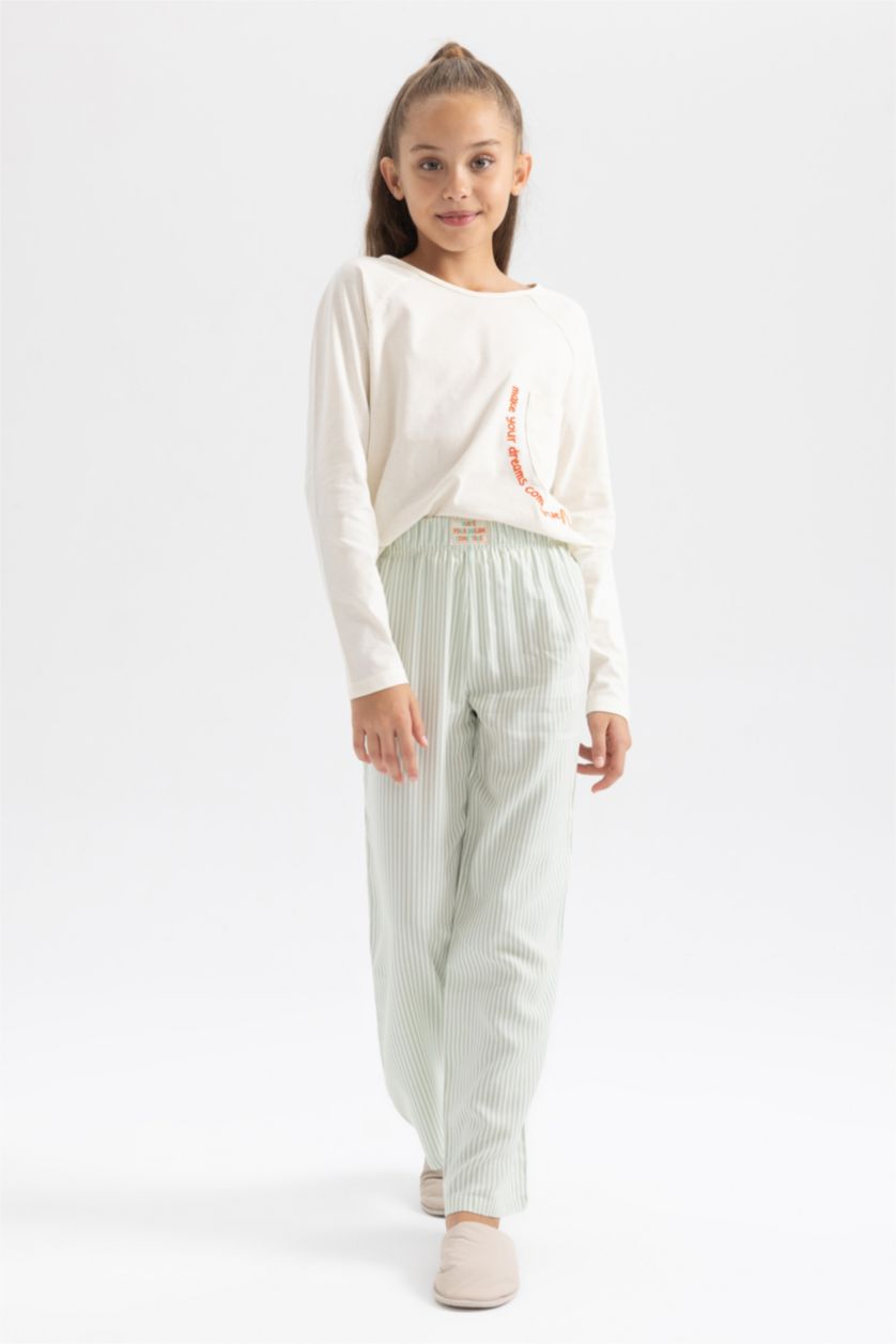 Девочки и подростки Песочный Пижама стандартного кроя для девочек