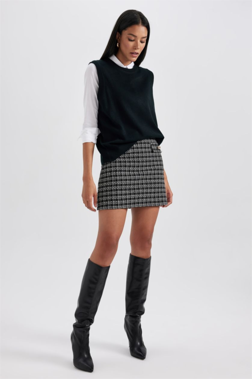 WOMAN Black Relax Fit Crew Neck