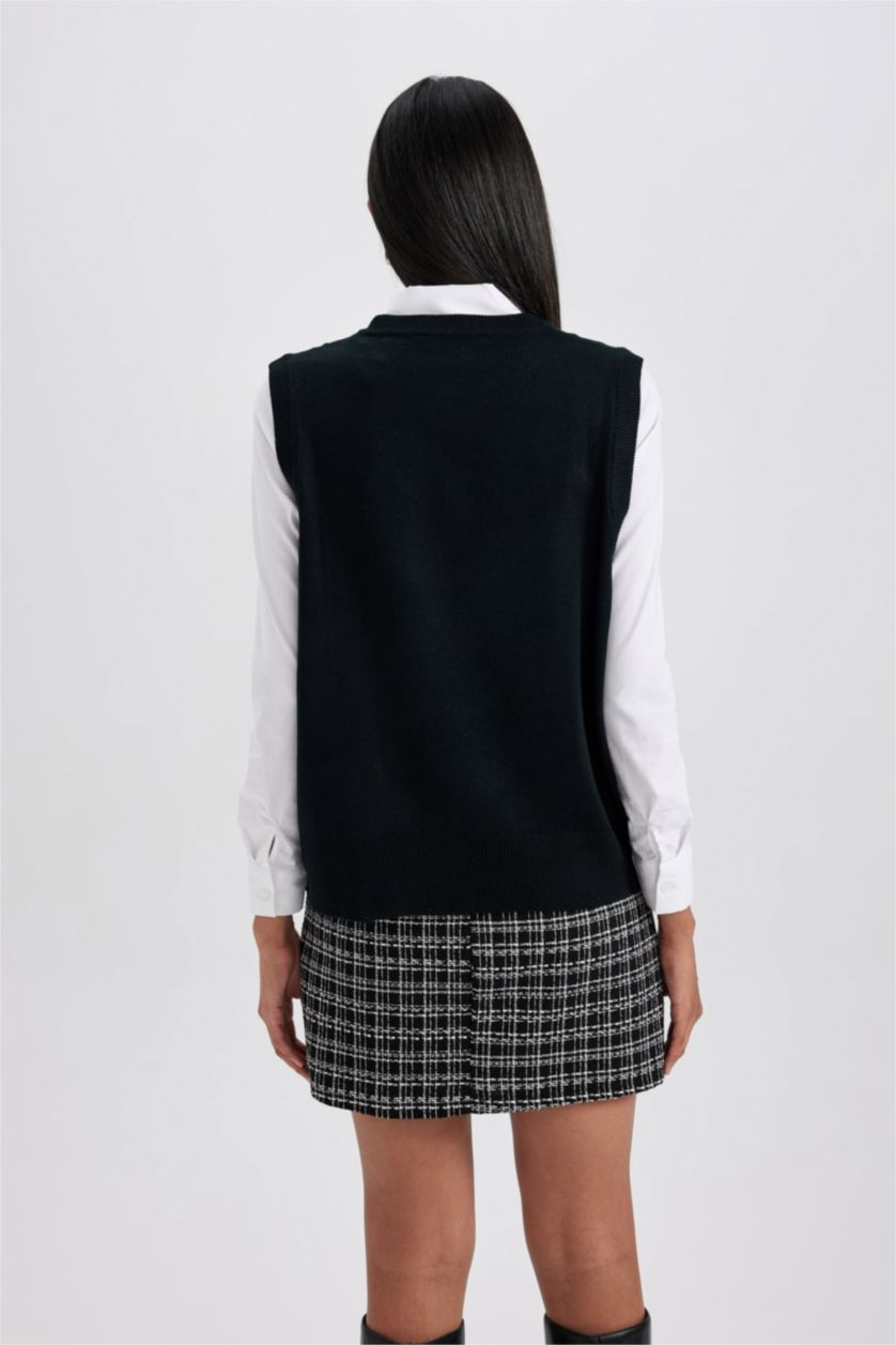 WOMAN Black Relax Fit Crew Neck
