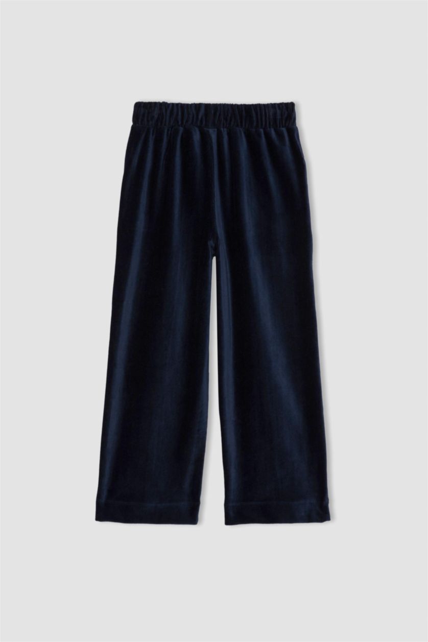 GIRLS & TEENS NAVY Girl Carrot Fit Velvet Sweatpants