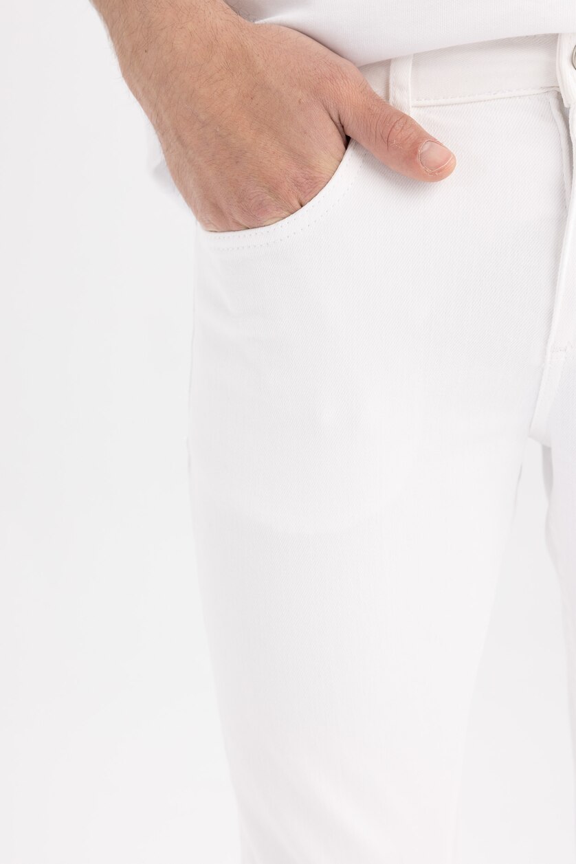 رجال أبيض Carlo Skinny Fit Trousers
