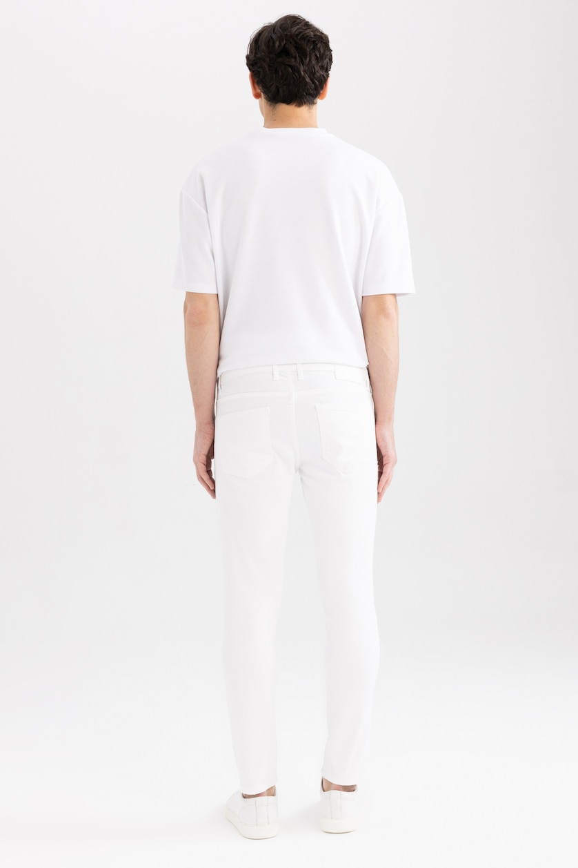 رجال أبيض Carlo Skinny Fit Trousers