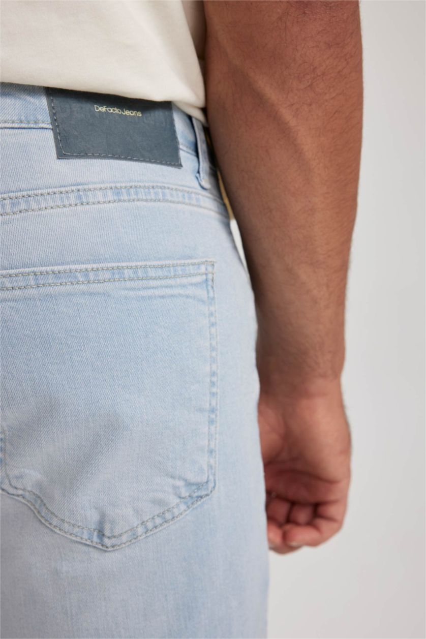 HOMME Bleu Pantalon Jean PEDRO - Coupe slim en jean Ourlet étroit