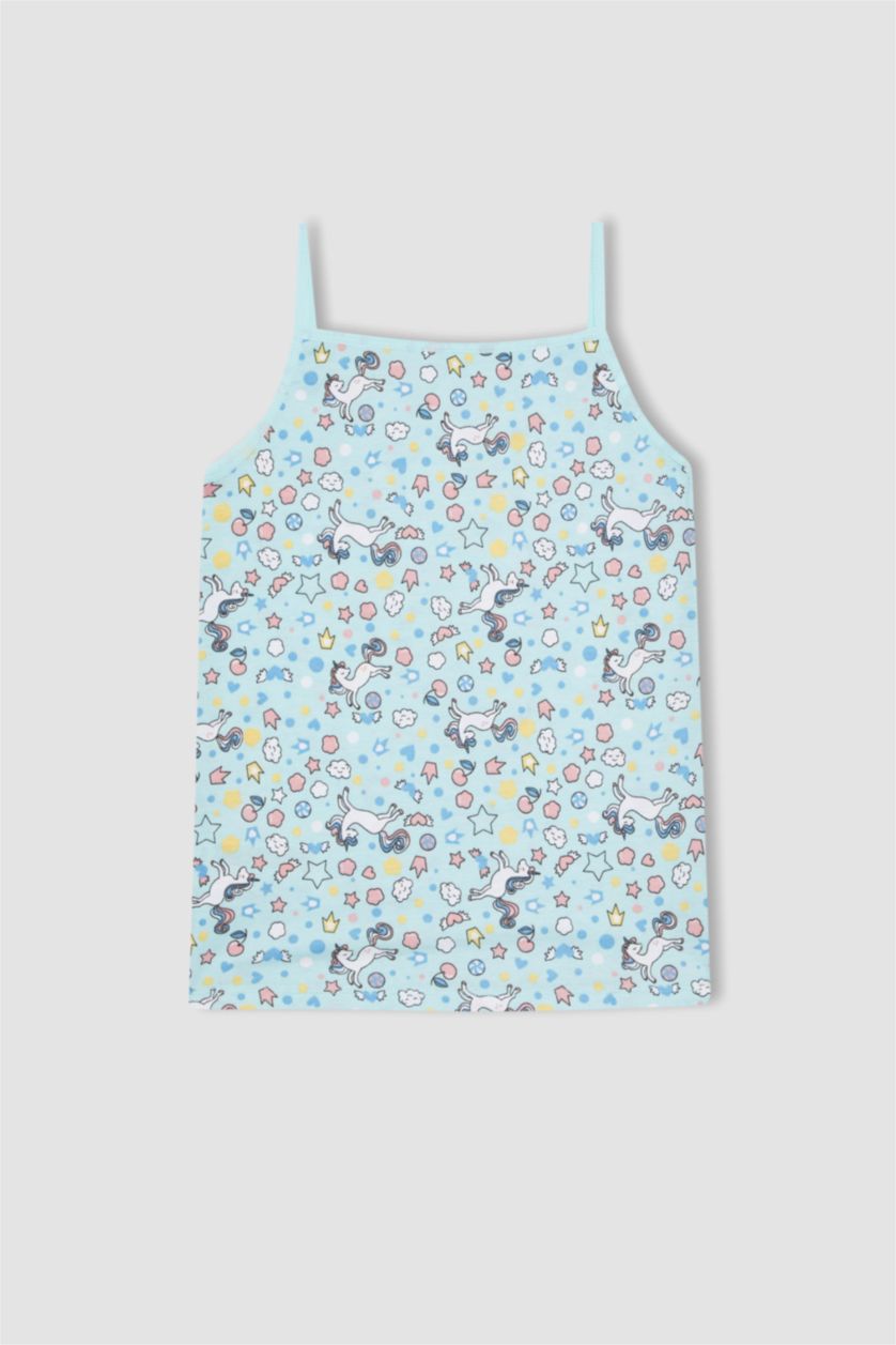 بناتي زهري تانك توب بناتي قصة عادية من قطعتين