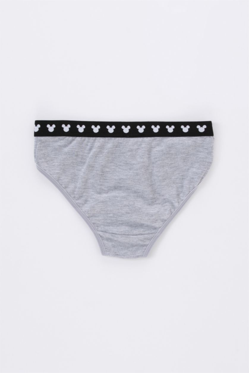 Girls & Teens Grey Melange Girl Disney Mickey & Minnie 3 Piece Slip Panties