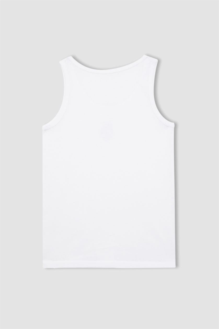 BOYS & TEENS White Boy 2 piece Regular Fit Tank Top