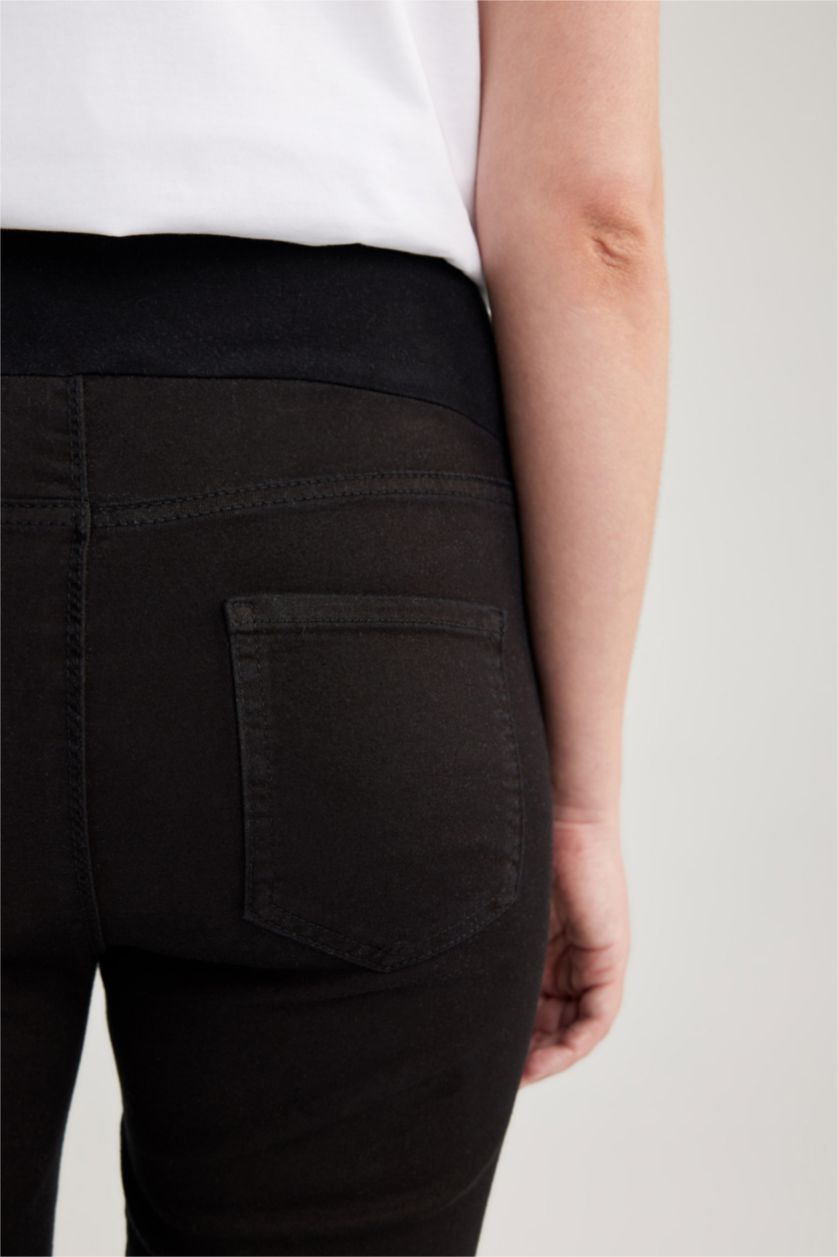 WOMAN Black Skinny Fit Long Maternity Bottom