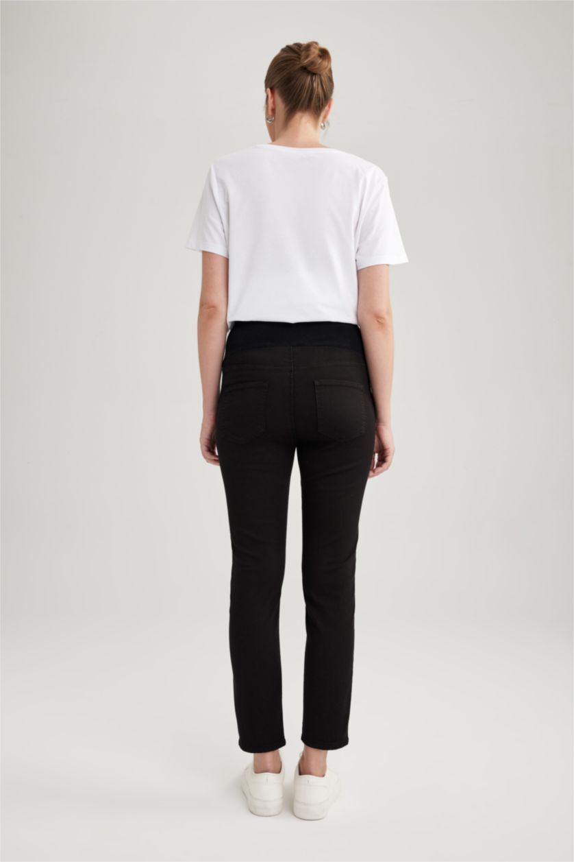 WOMAN Black Skinny Fit Long Maternity Bottom