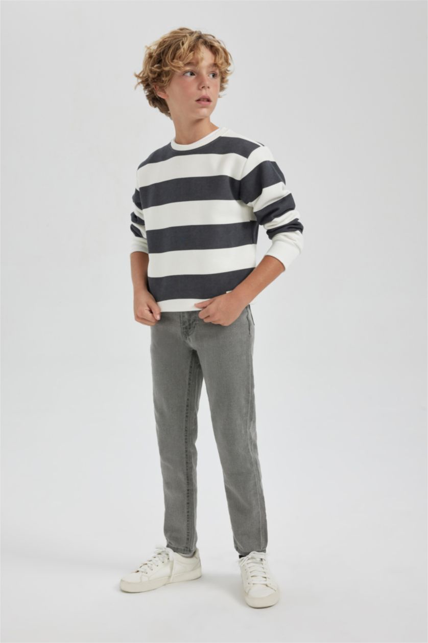 BOYS & TEENS Grey Boy Slim Fit Narrow Leg Jeans