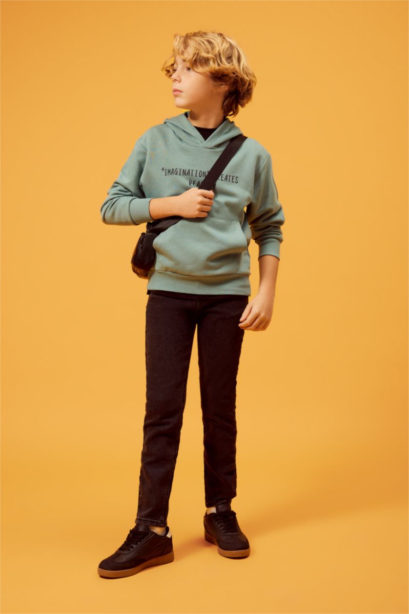 أولادي أنثرا بنطلون جينز اولادي سليم فيت برجل ضيقة