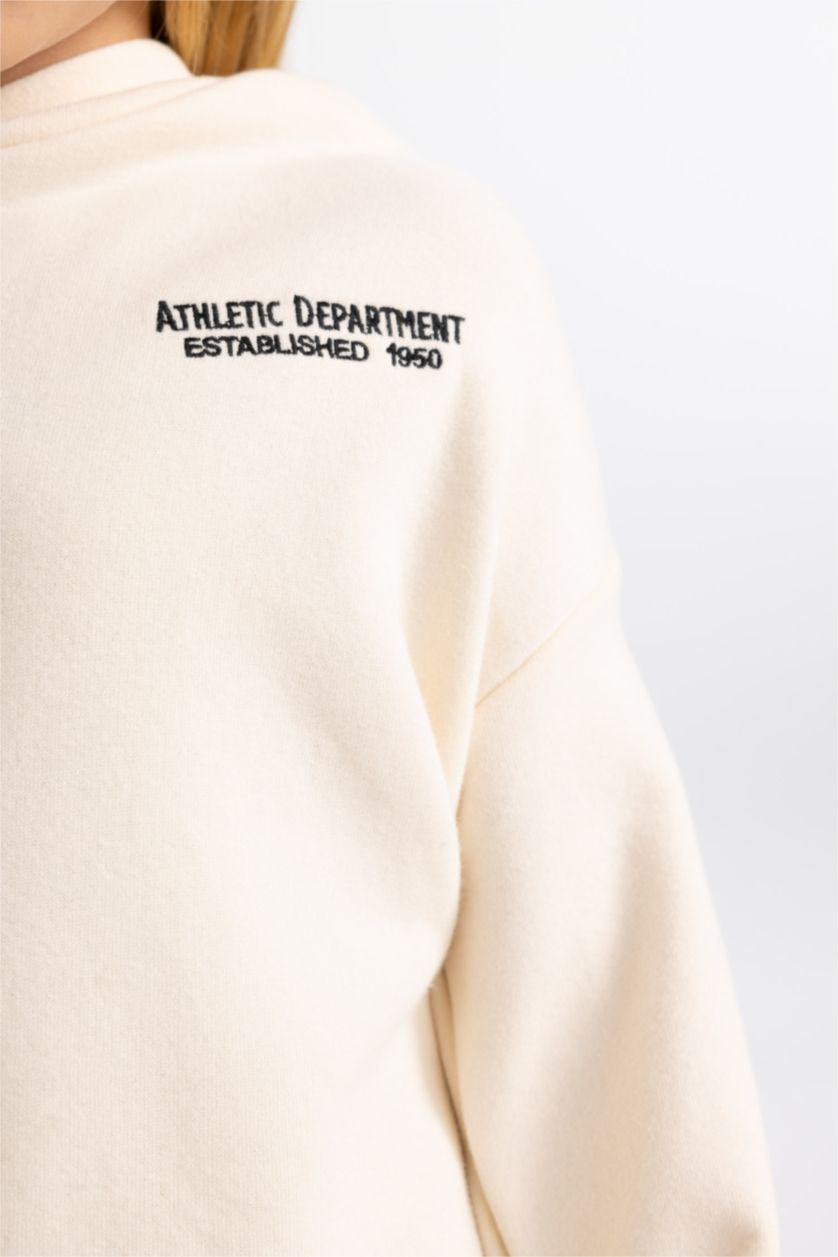 GIRLS & TEENS Ecru Girl Snoopy Relax Fit Hooded Sweatshirt