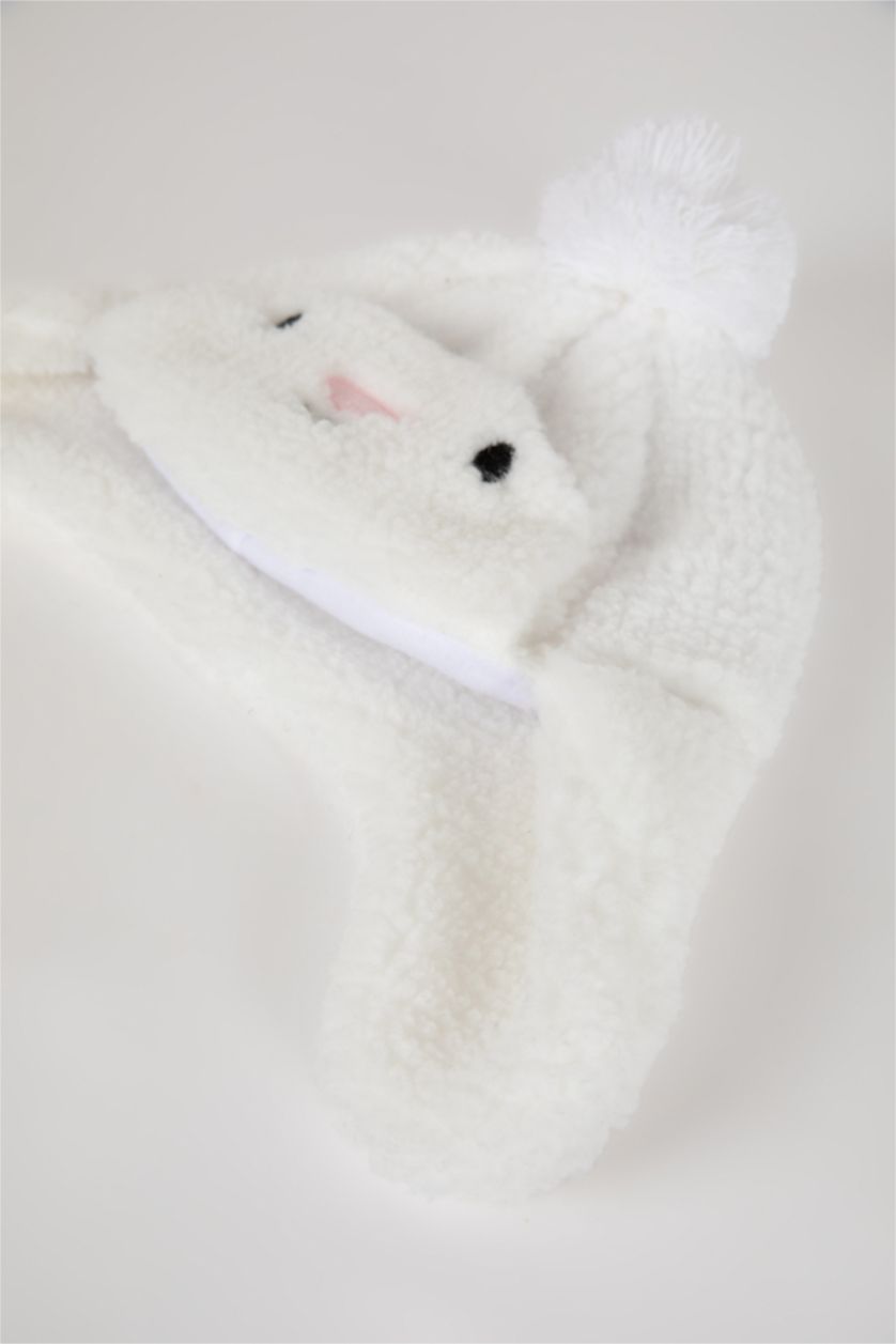 BABY GIRL WHITE (002) Baby Girl Combed Cotton Beret