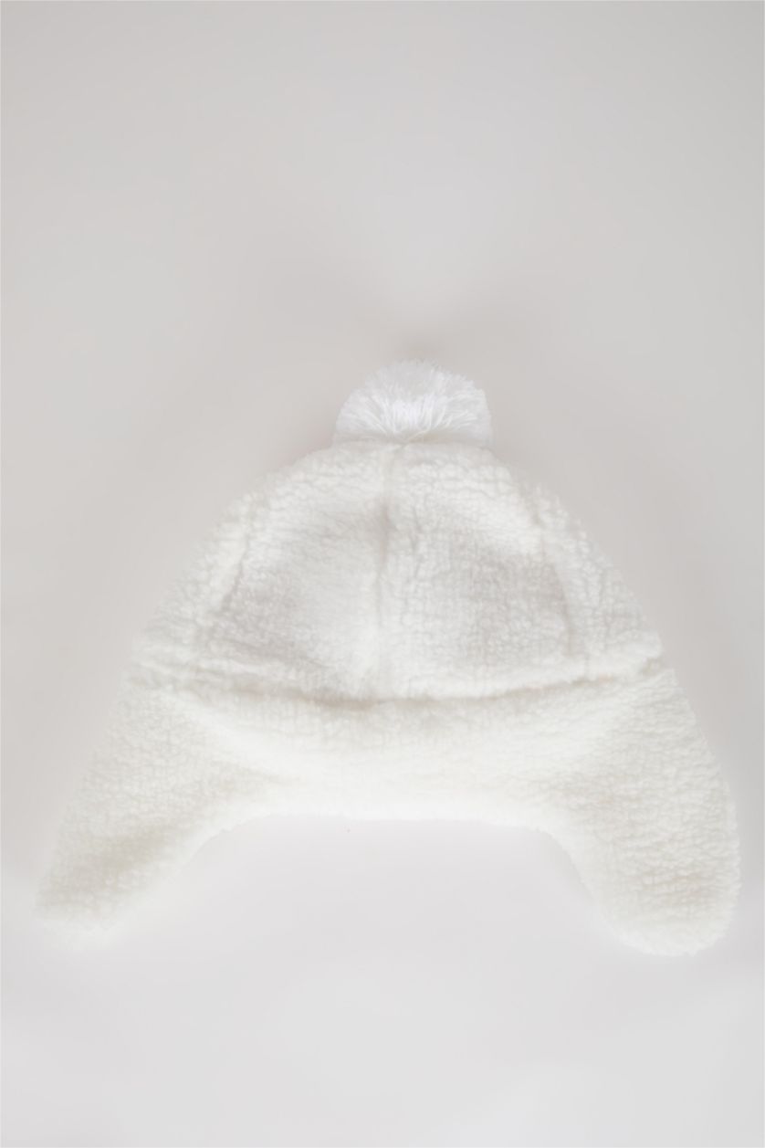 BABY GIRL WHITE (002) Baby Girl Combed Cotton Beret