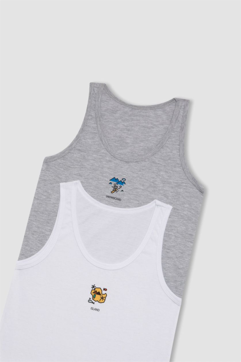 Мальчики и подростки Белый Майка для мальчиков, 2 шт