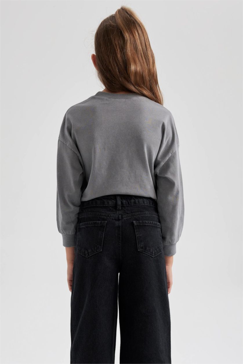 Девочки и подростки Серый Футболка свободного кроя Rolling Stones для девочек