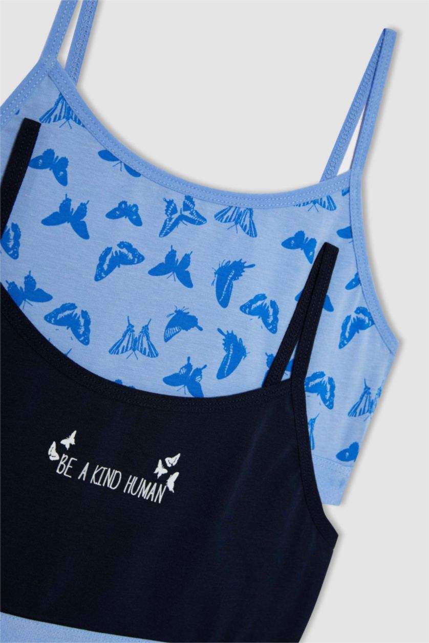 Девочки и подростки Голубрй Топ для девочек, 2 шт