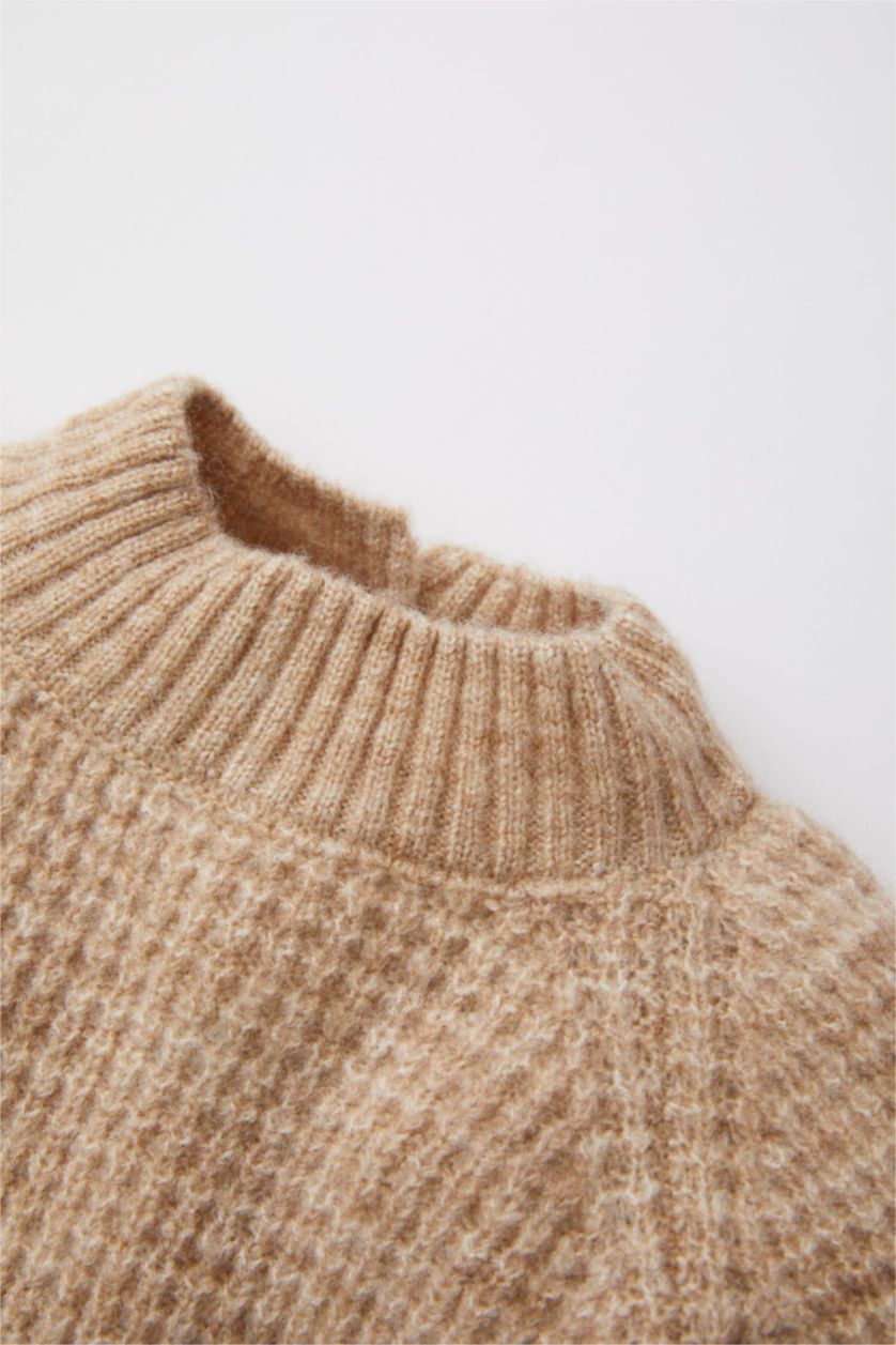 BABY BOY Light Brown Baby Boy Regular Fit Crew Neck Pullover