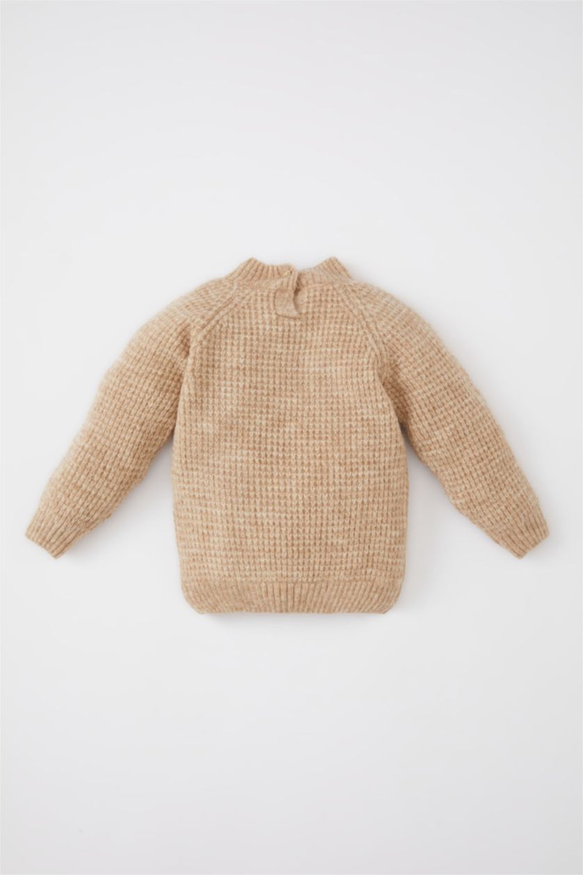 BABY BOY Light Brown Baby Boy Regular Fit Crew Neck Pullover