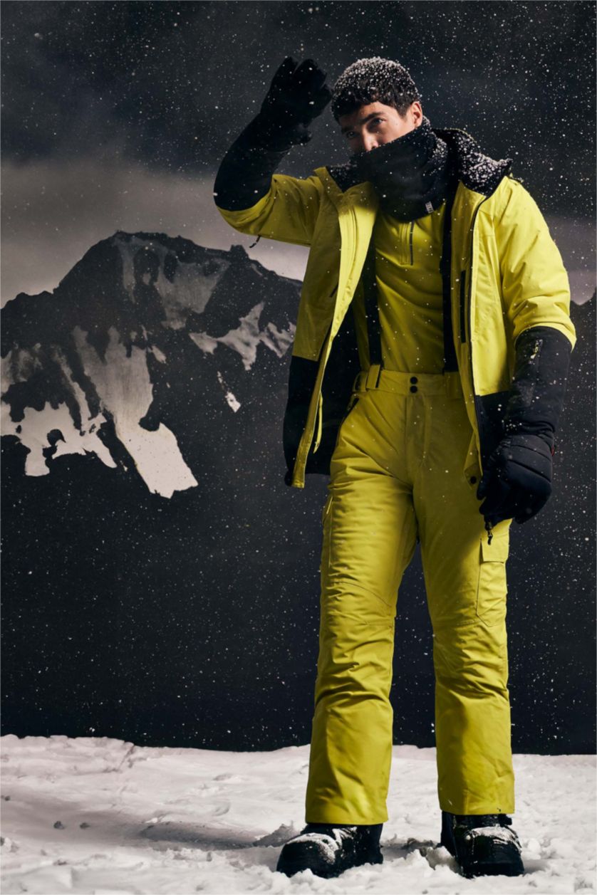 Erkek Sarı Standart Fıt Dokuma Jogger