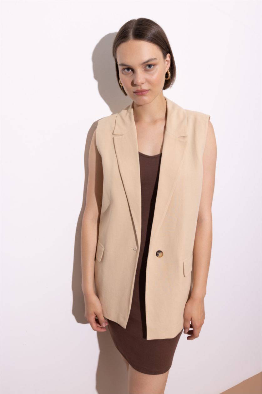 Женщины Бежевый Жилет для женщин