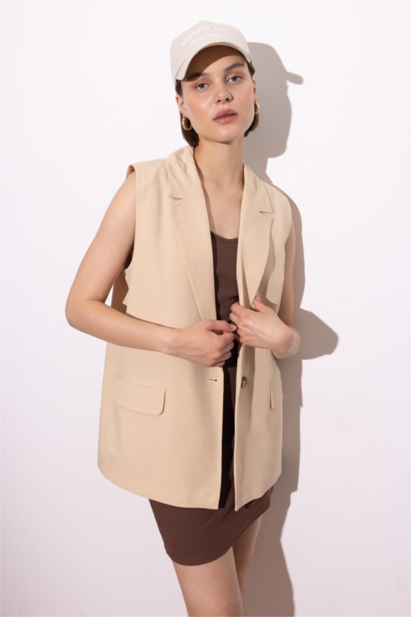 Женщины Бежевый Жилет для женщин