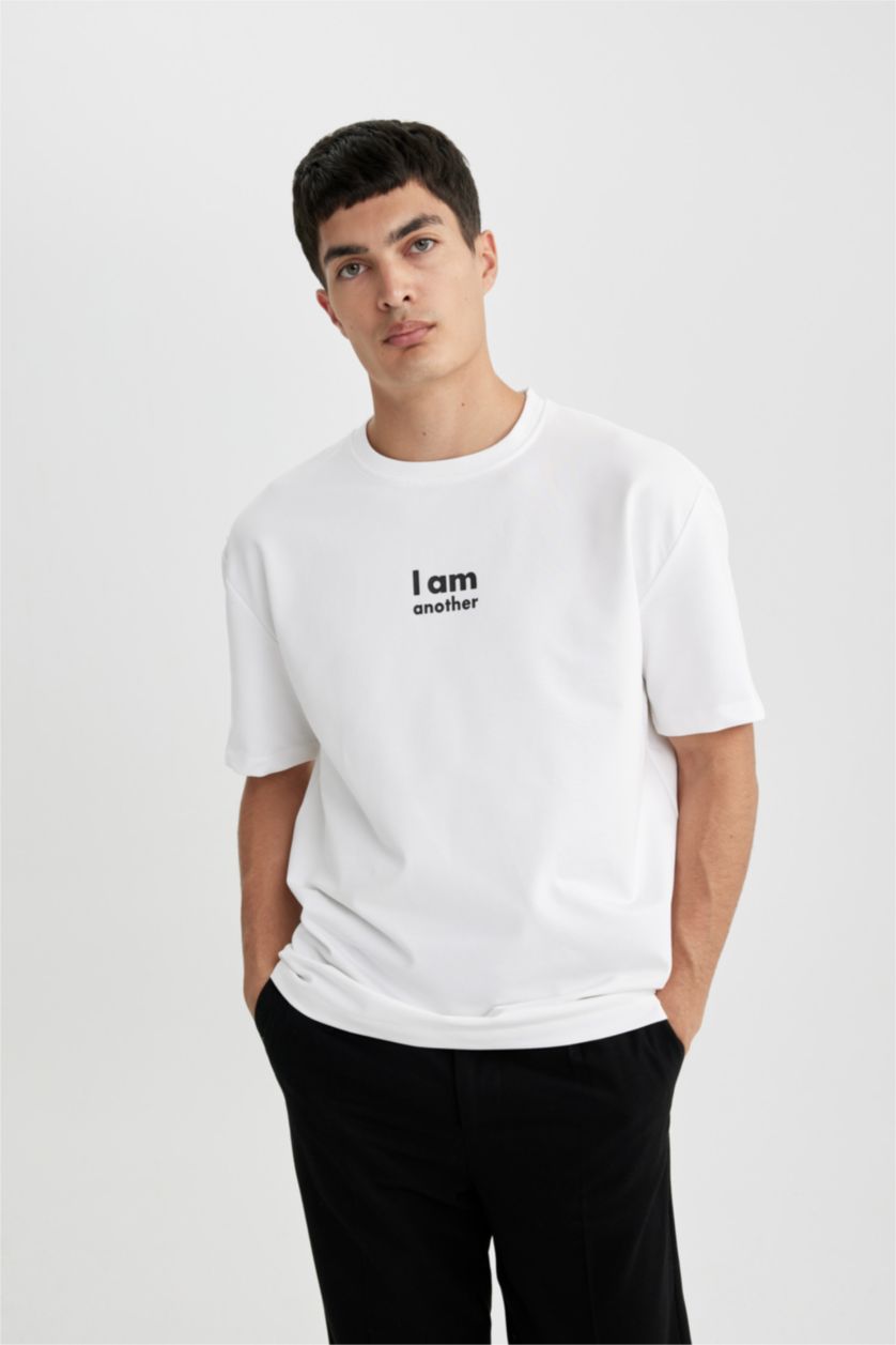 MAN White Oversize Fit Short Sleeve T-Shirt