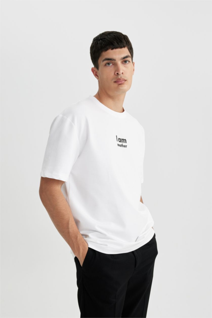 MAN White Oversize Fit Short Sleeve T-Shirt