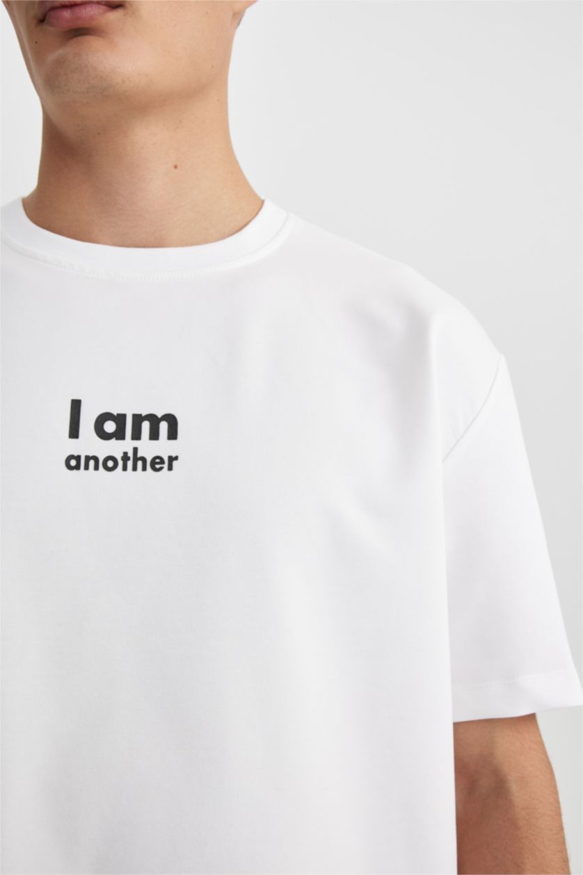 MAN White Oversize Fit Short Sleeve T-Shirt
