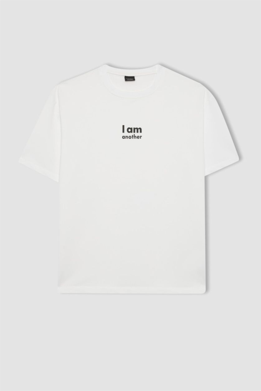 MAN White Oversize Fit Short Sleeve T-Shirt