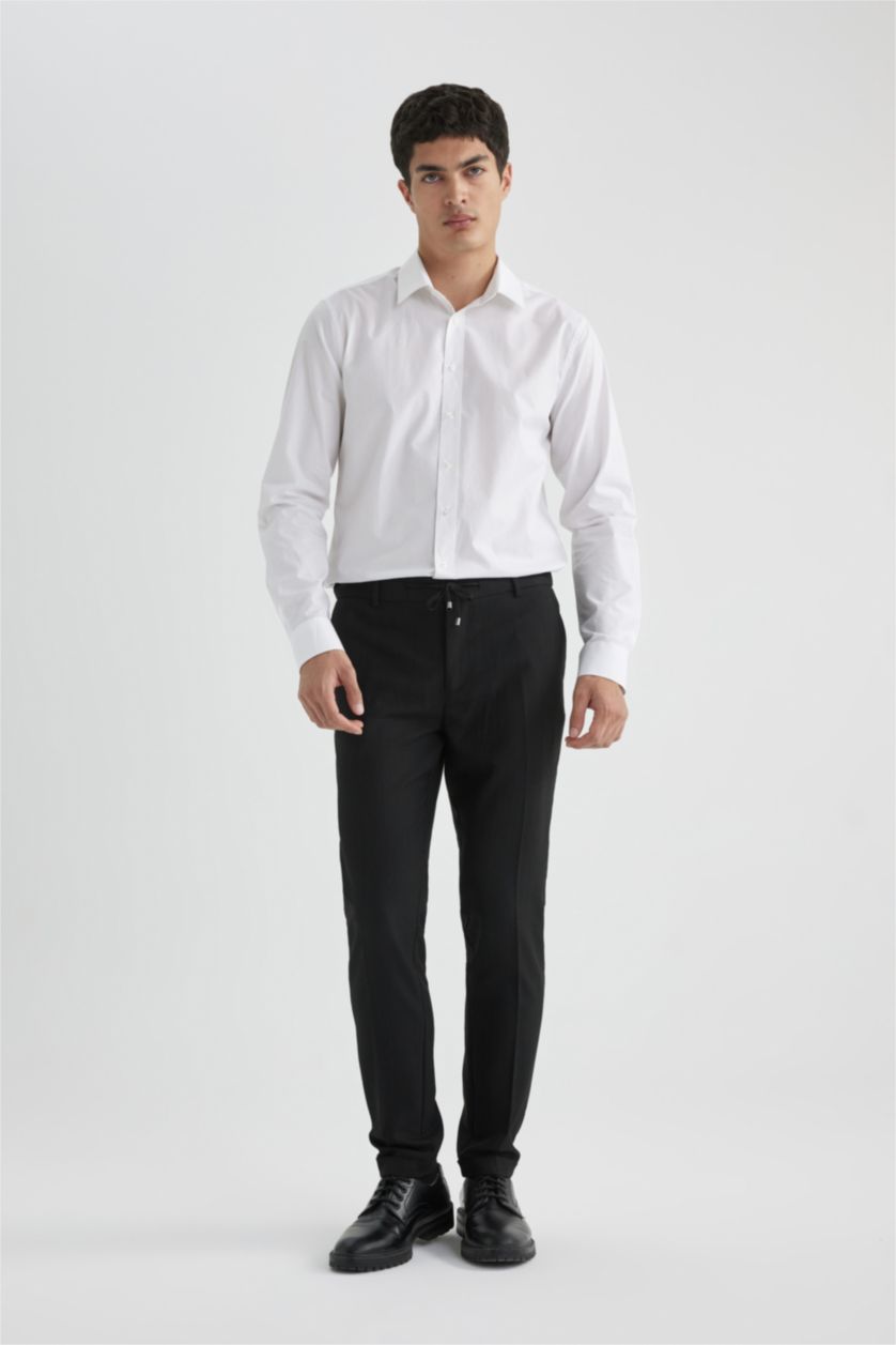 رجالي اوف وايت Slim Fit Long Sleeve Shirt