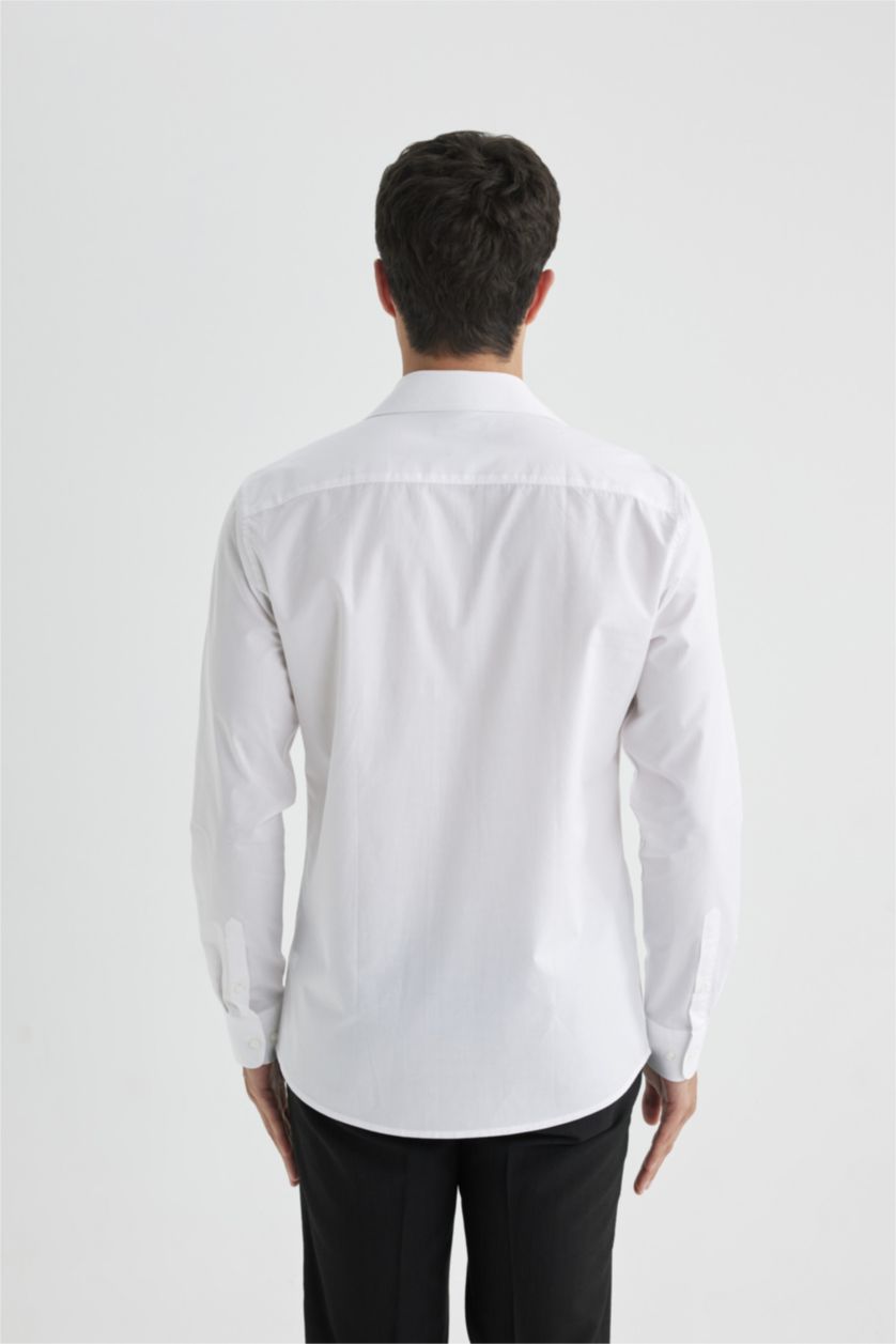 رجالي اوف وايت Slim Fit Long Sleeve Shirt