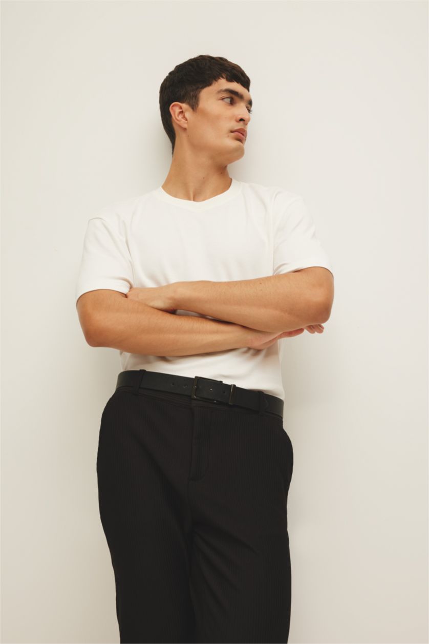 MAN White Regular Fit Short Sleeve T-Shirt