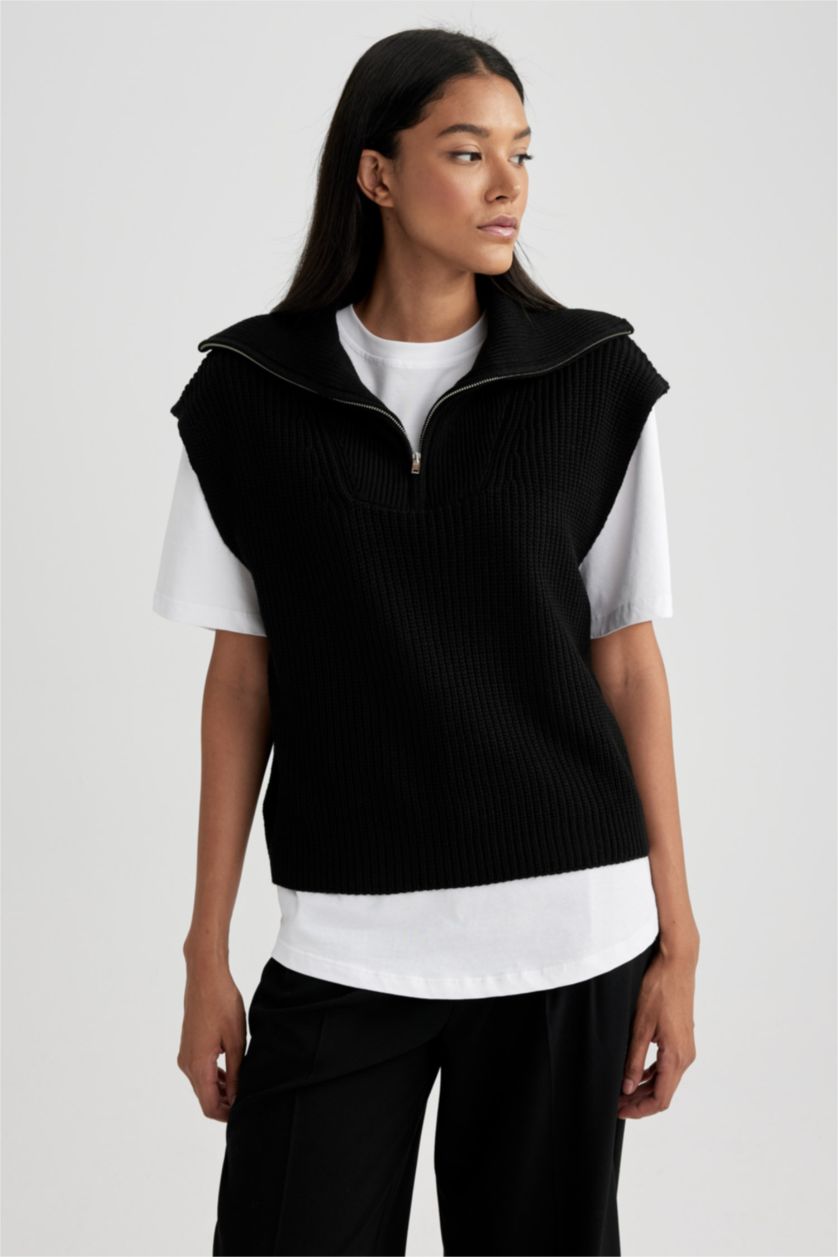 FEMME Noir Tissu de Thessalonique Coupe décontractée