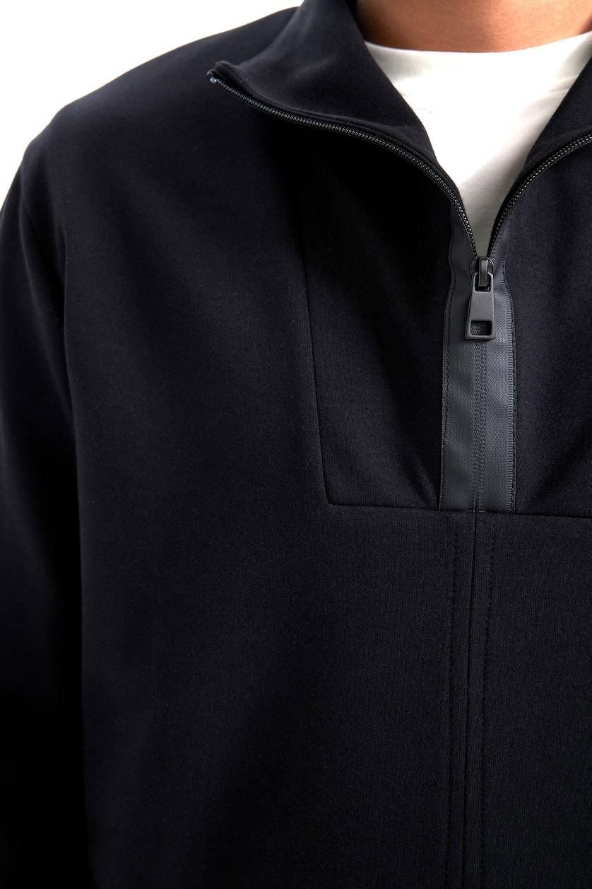 Man Black Modern Fit Sweatshirt