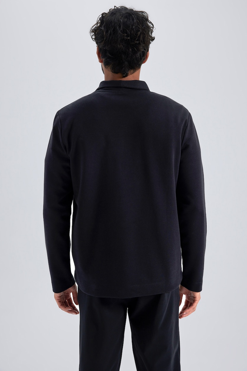 Man Black Modern Fit Sweatshirt