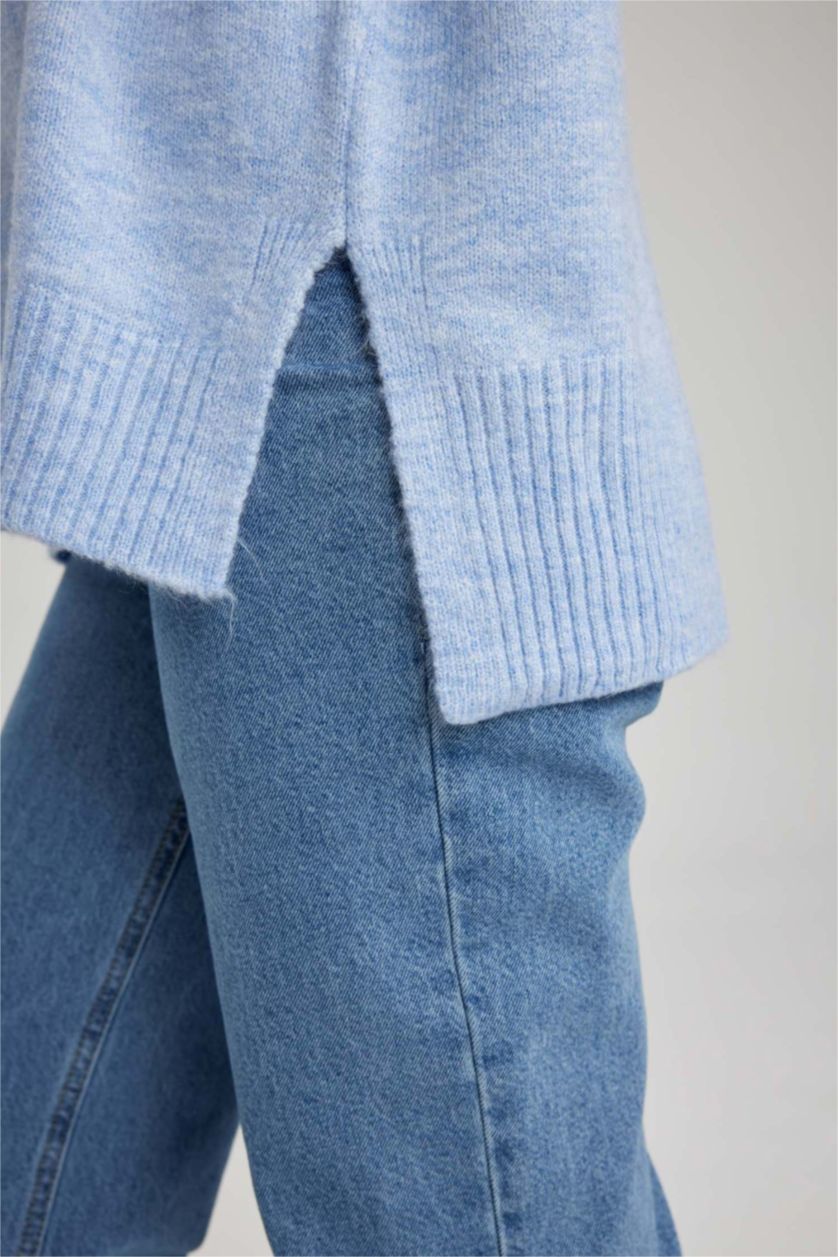 WOMAN Blue Relax Fit Crew Neck Tunic